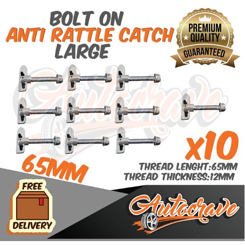 10x Anti Rattle Latch Luce Large Bolt On Luse Trailer Truck Ute Tailgate 65mm