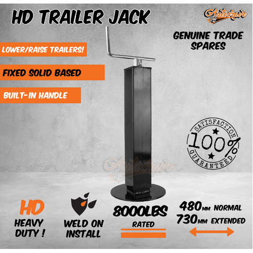 1x Trailer Caravan Boat Jack Stand 3600kg Rated Heavy Duty Extendable Leg