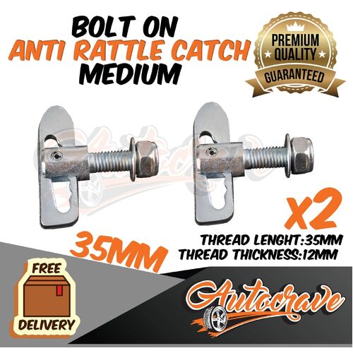 2x Anti Rattle Latch Luce Medium Bolt On Luse Trailer Truck Ute Tailgate 35mm