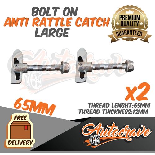 2x Anti Rattle Latch Luce Large Bolt On Luse Trailer Truck Ute Tailgate 65mm