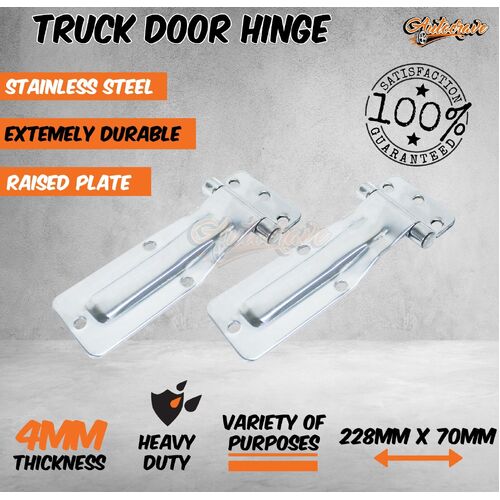 Truck Door Hinge - Stainless Steel - 228x70mm Rear Door Hinge Body Heavy Duty