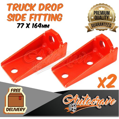 2x Drop Side Fittings Chaise Mounting Brackets 77X164mm | Truck Trailer |