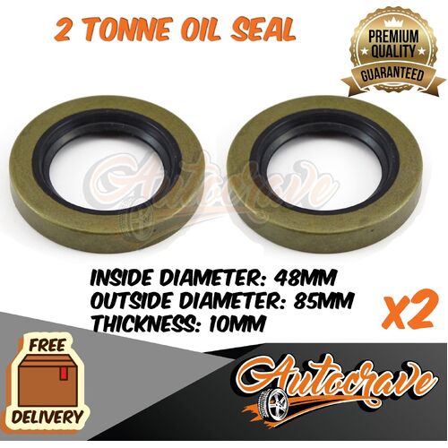 2x Trailer Hub Drum Disc Seal 2 Tonne Boat Caravan Bearing Oil Seal Bearing Axle