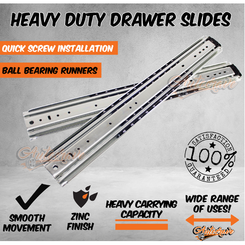 Heavy Duty Drawer Slides Full Extension 1000mm 200kg 4WD Fridge Trailer Sliders