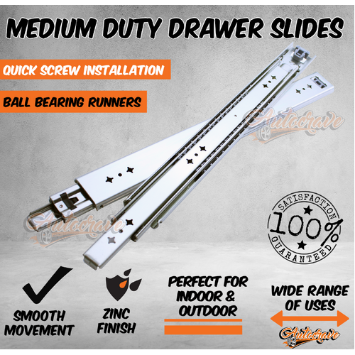 Drawer Slides Kitchen Cabinet 1000mm 45kg 4WD Trailer Sliders Caravan Sliders