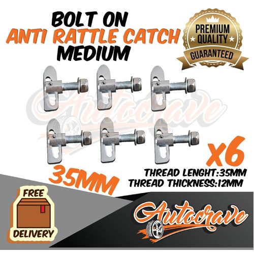 6x Anti Rattle Latch Luce Medium Bolt On Luse Trailer Truck Ute Tailgate 35mm