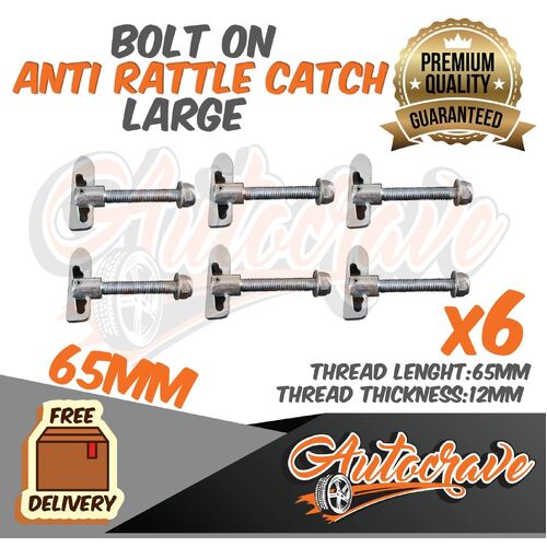 6x Anti Rattle Latch Luce Large Bolt On Luse Trailer Truck Ute Tailgate 65mm