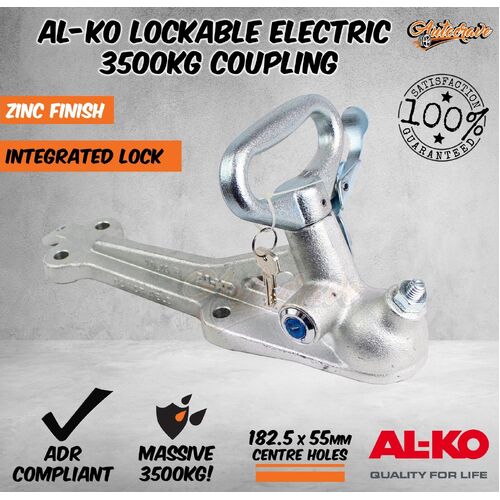 Alko Trailer Electric Lockable Coupling Caravan 3500kg 3.5T Hitch Screw 614015L