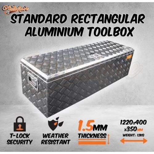 Aluminium Tool Box Trailer Truck Ute Rectangular Toolbox Side Handle Top Locking