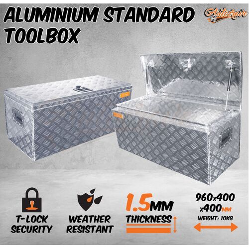 Aluminium Rectangular Tool Box Top Locking Trailer Truck Toolbox Lock Top Open