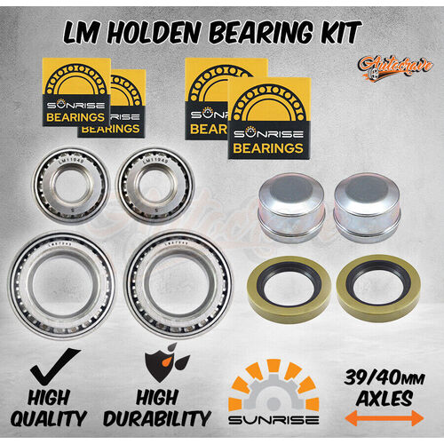 Sunrise LM/Holden Trailer Bearing Kit Dust Seal Hub Drum LM67010/48 LM11910/49