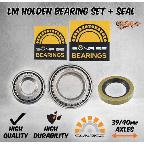 Sunrise LM/Holden Trailer Bearing Set Oil Seal Hub Drum LM67010/48 LM11910/49