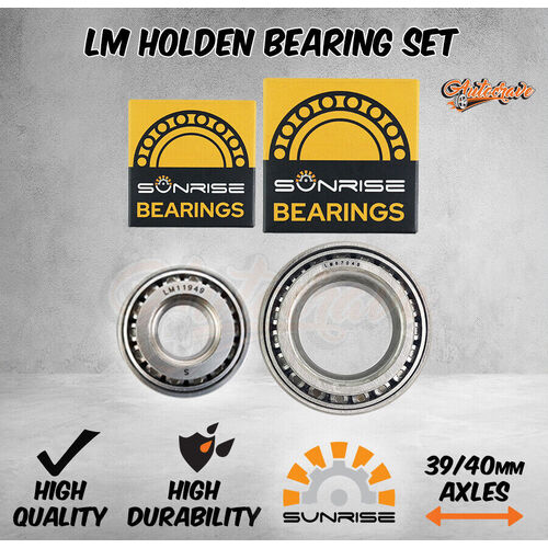 Sunrise LM/Holden Trailer Bearing Set Hub Drum Disc Wheel LM67010/48 LM11910/49