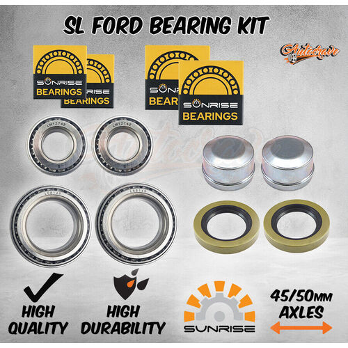 Sunrise SL/Ford Trailer Bearing Kit Dust Seal Hub Drum Disc L68110/49 LM12710/49