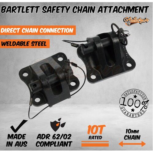 Bartlett Trailer Safety Chain 10mm Attachment Kit 10T Weld On SC62-10B Tow Truck