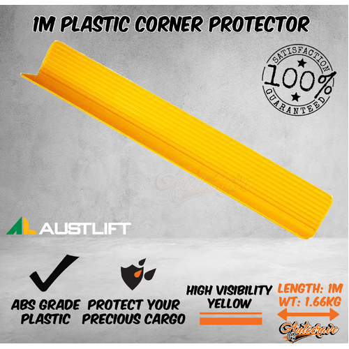 1 x Truck Corner Guard Pallet Angle Plastic Yellow Corner Protector Tie Down