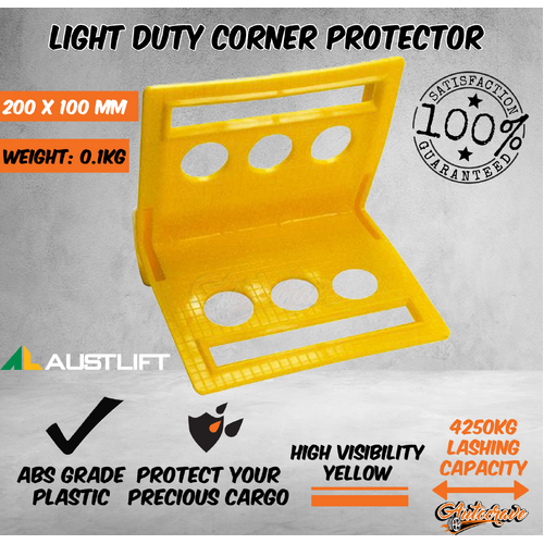 1 x Pallet Angle, Corner Board, Edge Protector Plastic Yellow Truck Corner Guard