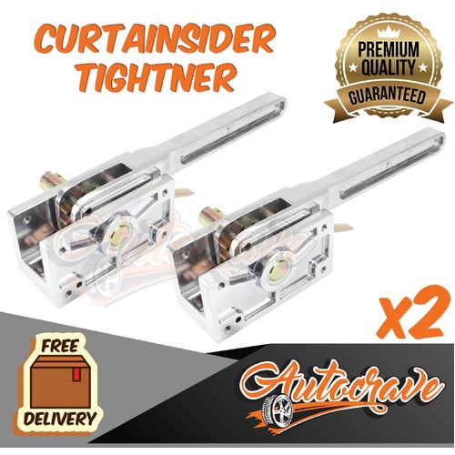 2x Curtain Tensioner Tightener Quick Release Auto Lock Truck Trailer Parts Pair!