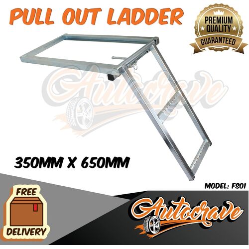 Truck Ute Step Folding Chassis Mounted Pullout Ladder Caravan Heavy Duty- M1