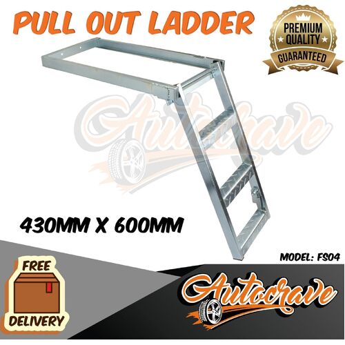 Ute 4x4 Caravan RV Trailer Utility Ladder Motor Home Truck Door Folding Step M4