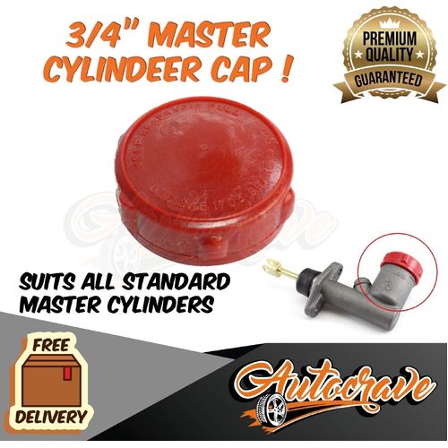 Trailer 3/4" Hydraulic Master Cylinder Coupling Hitch Fluid Pump Red Cap Only