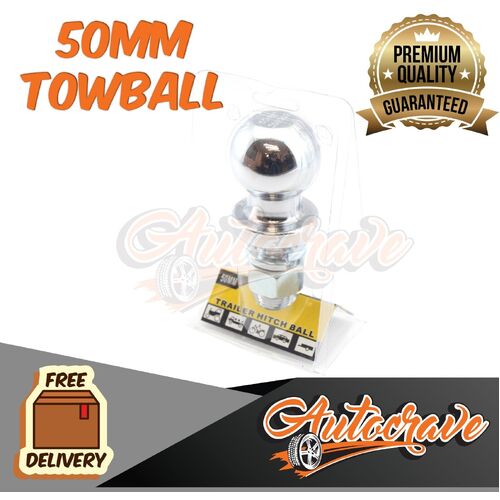 Chrome Tow Ball 50mm - 3500kg Heavy Duty ADR Compliant Towball Trailer, Towbar