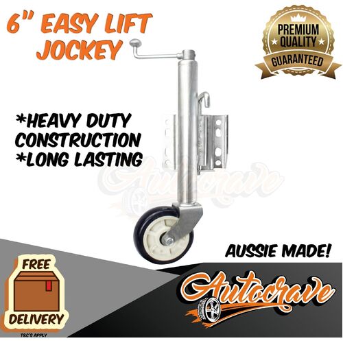 Easy Lift 6" Jockey Wheel Swing Up Trailer Weld Stand Boat Caravan Au Made 600kg