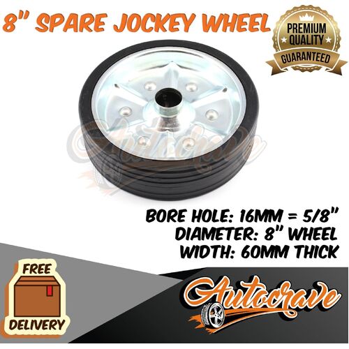 8" Inch Jockey Wheel Spare Steel Wheel Trailer Boat Jockey Wheel Replacement