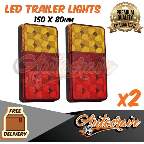 LED Trailer Tail Lights Truck Caravan Ute Boat Waterproof IP67 ADR Lamp Stop New