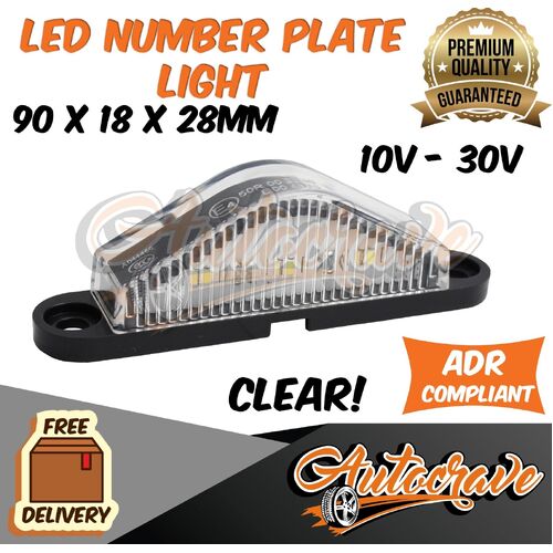 LED Trailer Number Plate Light Truck Caravan Ute Boat Waterproof IP67 ADR