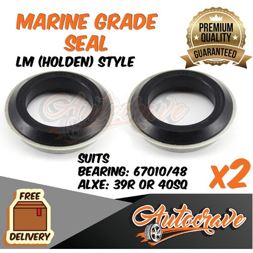 2x Grease Waterproof Marine Seal LM Trailer Axle Wheel Bearing Disc Drum Hub