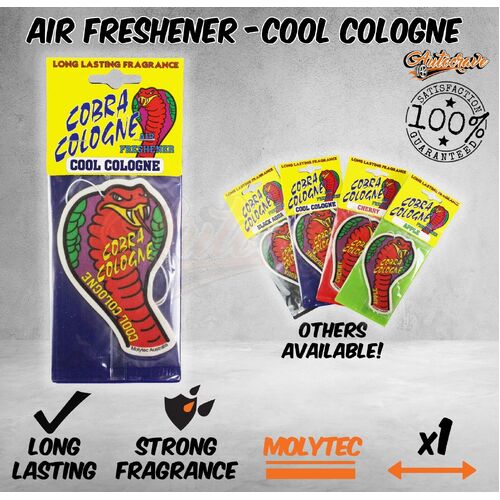 Cobra Cologne Air Freshener X1 Cool Cologne Fragrance Scent Car Taxi Truck Ute