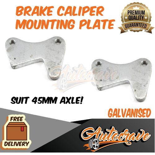 Trailer Disc Braked Caliper Flange Brake Mounting Plate Weld On Suit 45mm Gal