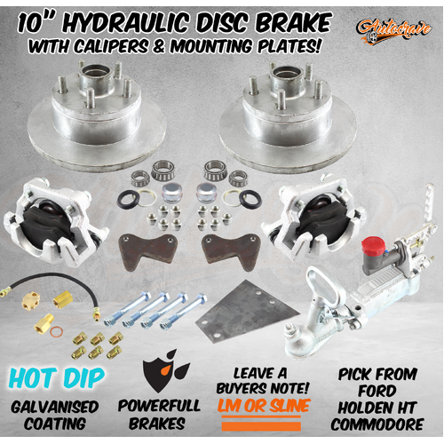 Hydraulic Boat Disc Brake Kit Trailer Coupling Master Cylinder Caliper Fittting