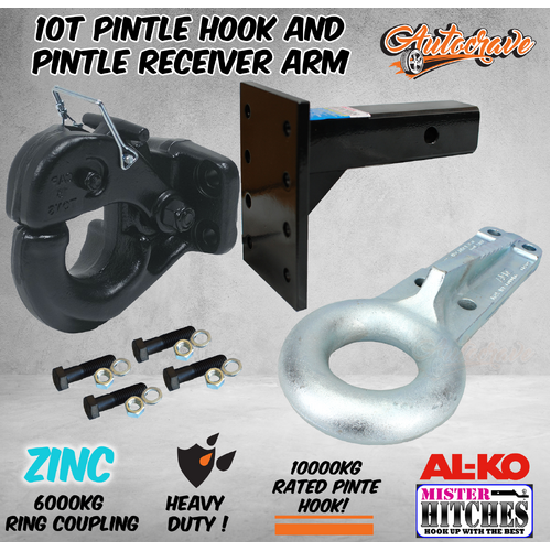 Complete Pintle Hook Towing Kit Trailer Hitch. Inc Pintle Hook & Receiver