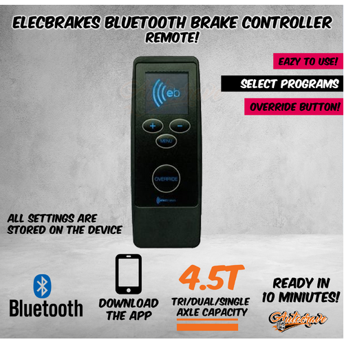 Elecbrakes Electric Bluetooth Brake Controller Portable Remote Trailer Caravan