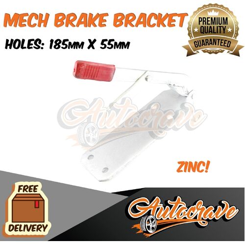 Mechanical Override Hand Brake Coupling Hitch Plate Bracket Zinc Caravan