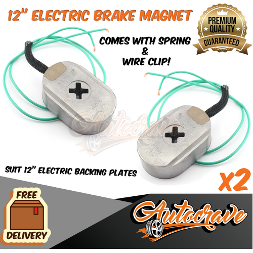 2x Trailer Magnet 12" Electric Backing Plate Magnet Caravan Boat Brake Magnet