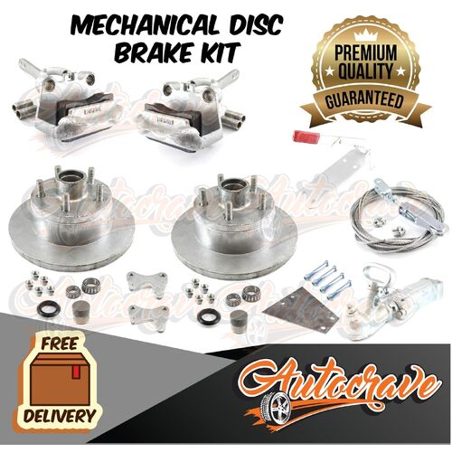 Galvanised Mechanical Disc Brake Kit S.G. Casting Boat Trailer, Caravan Bearing