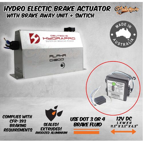 Hydraulic Electric Brake Actuator Boat Trailer Converter Caravan Hydrapro Unit