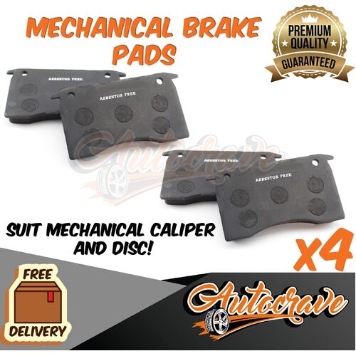 4 x Mechanical Brake Pads Trailer Disc Brake Boat Rotor Caliper Pads Caravan