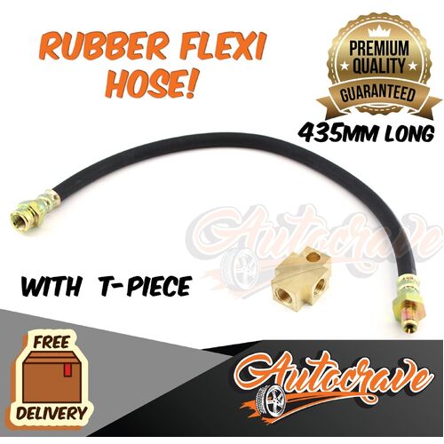 Trailer Flexi Rubber Hose Hydraulic Boat Caravan Brake Hose Male Female 435mm