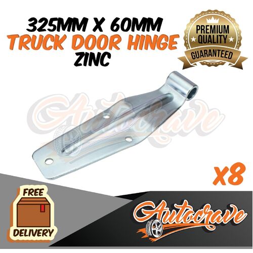 8x Truck Door Hinge - Zinc Coated -325x60mm Hinge Ute Truck Body