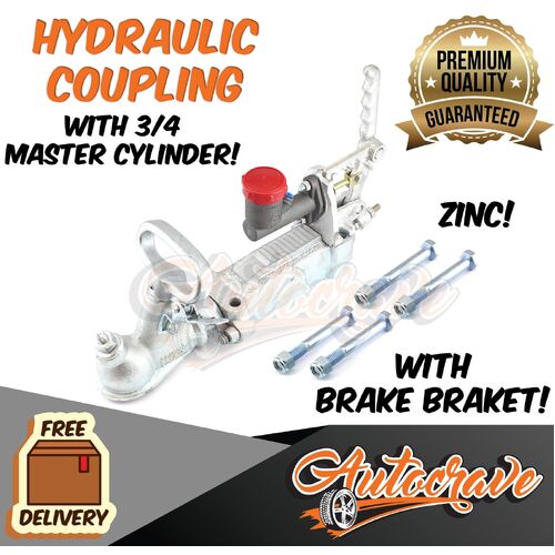 Trailer Hydraulic Coupling Hitch Master Cylinder Brake Bracket Caravan Car 2T