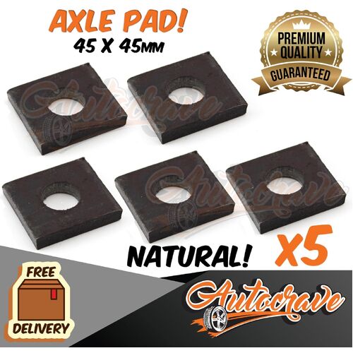 5X Axle Pad Trailer Natural 45X 45mm Axle Jet Ski Boat Caravan Ute 8mm Thickness