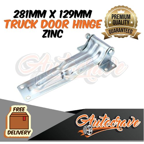 Truck Door Hinge - Zinc Coated -281 x 129mm Rear Hinge Bracket Premium Quality