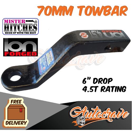 Trailer Car Tow Bar Tongue 6" Drop Suit 70mm Tow Ball 4.5T Rating Mister Hitches