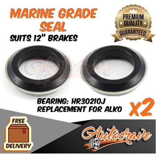 2x Grease Waterproof Marine Seal 12" Trailer Axle Wheel Bearing Disc Drum Hub