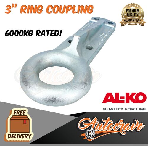 Alko Trailer Ring Coupling Caravan Override 6000kg 6T Off Road Hitch Pintle Hook