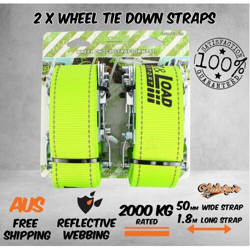 Wheel Tie Down Straps Lashing 2000kg E Track Kit 1.8m 50mm Car Trailer Atv Ute